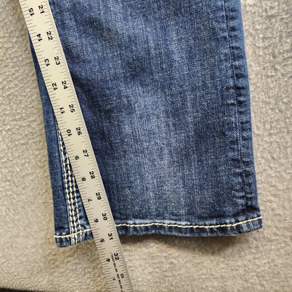 Rock And Roll Cowgirl Jeans Womens 30 Riding Bootcut Heavy Stitching Ranch - Picture 14 of 16